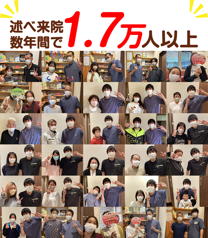 述べ来院数年間で1.7万人以上