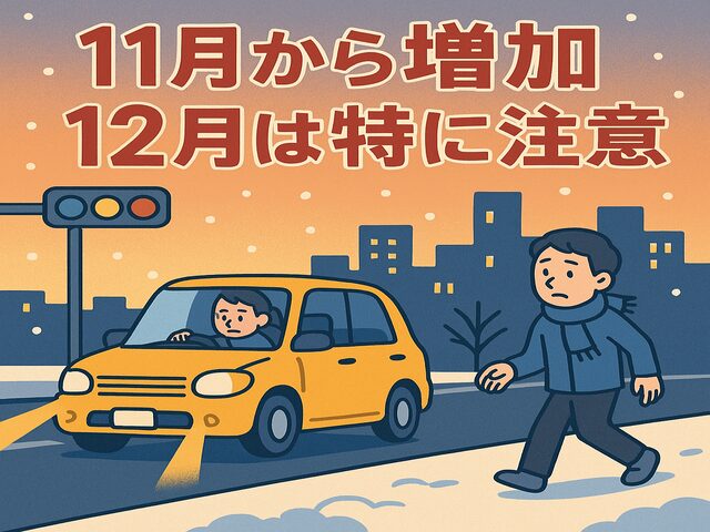 11月以降、交通事故が増加しています｜12月は特に注意が必要です