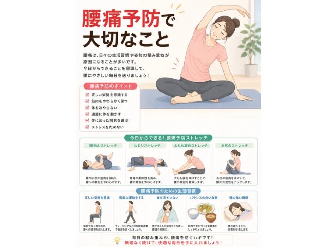 【関市で腰痛予防をするなら】日常生活の習慣が腰への負担を左右します