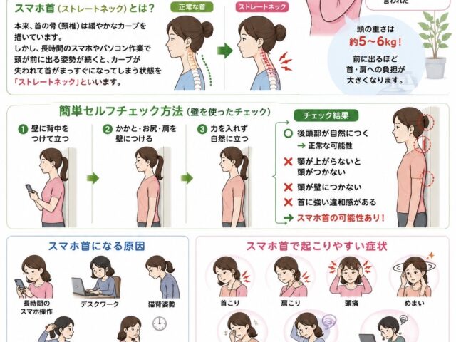 スマホ首（ストレートネック）のセルフチェック方法【関市 かたぎり接骨院】