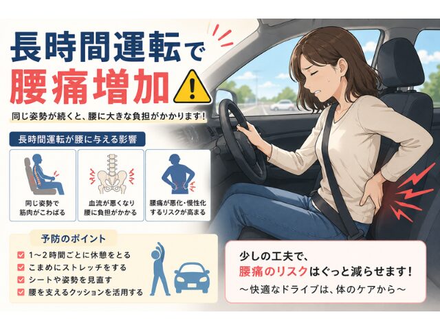 【長時間運転で腰痛が増える理由🚗】【関市 接骨院】｜当日予約OK・腰痛/肩こり/交通事故対応