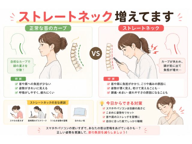【関市で増えるストレートネック】首こり・肩こり・頭痛の原因かもしれません